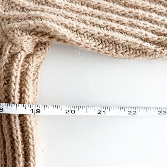 Banana Republic Women's V-Neck Sweater Pullover  Wool Alpaca Textura Tan Size XS - Picture 6 of 7